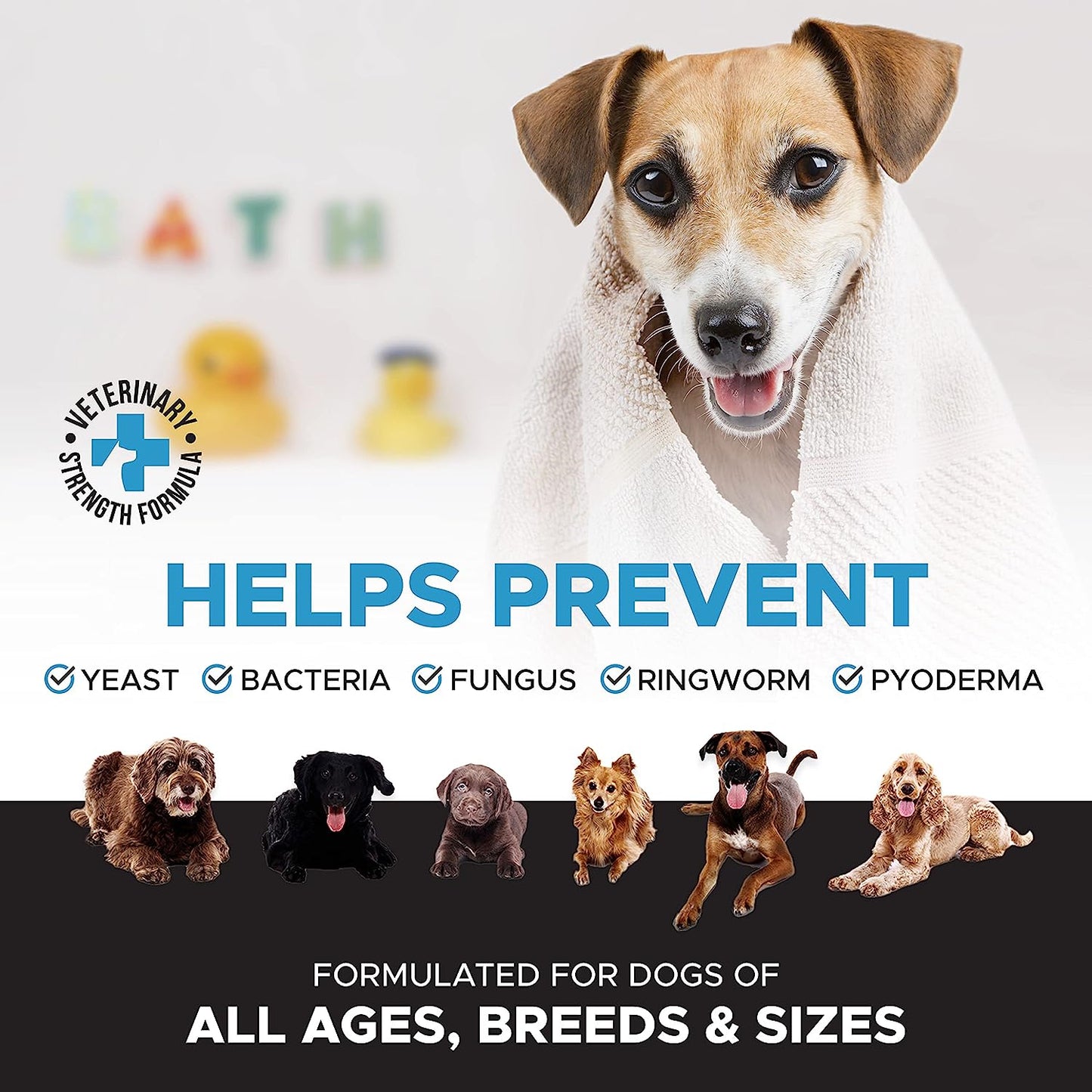 Pet Honesty Chlorhexidine Shampoo - Ketoconazole & Aloe for Dogs & Cats - Helps