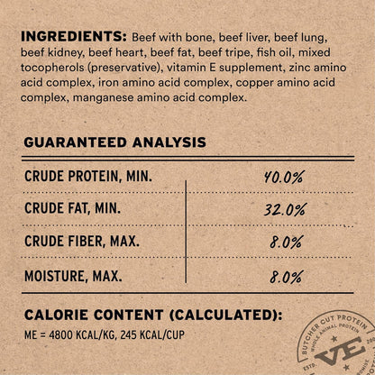 ® Freeze-Dried Raw Beef Entree & Mixer Dog Food Crunchy Nibs, 14 Oz