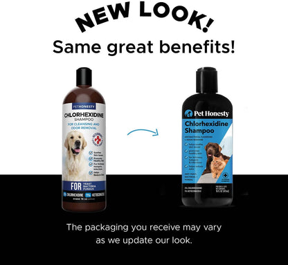 Pet Honesty Chlorhexidine Shampoo - Ketoconazole & Aloe for Dogs & Cats - Helps
