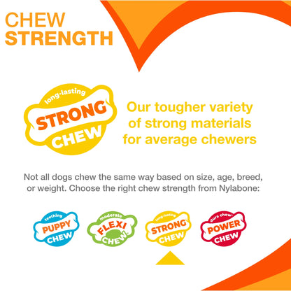 Strong Chew Double Action Bone Chew Toy Bacon Cheeseburger Medium - up to 35 Lbs. (1 Count)