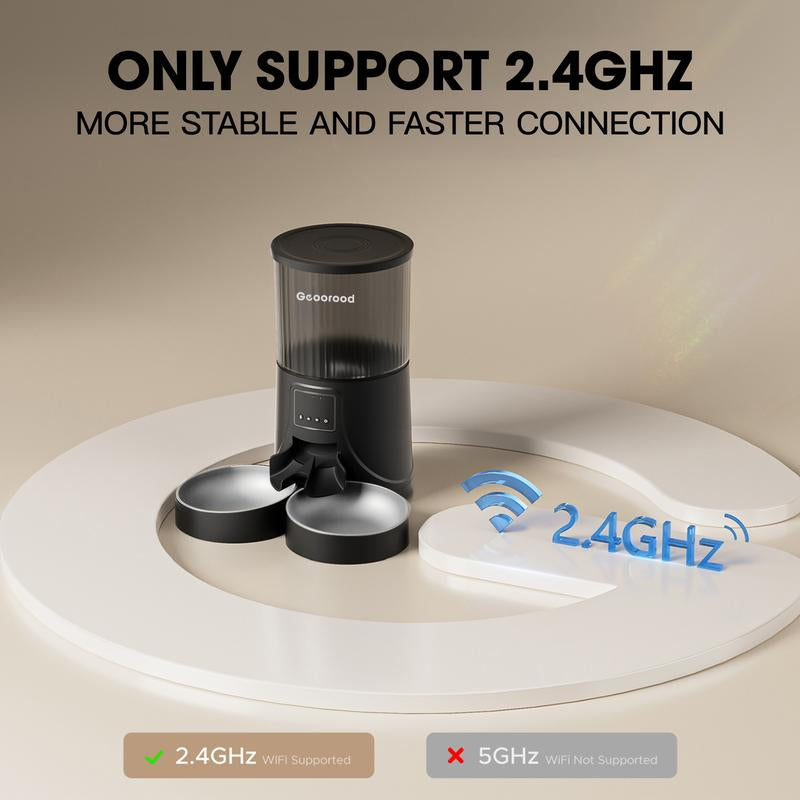 【Outdoorfun】4L Automatic Pet Feeder for 2 Pets with Camera| Dual Stainless Steel Bowls | App-Controlled with Camera | Real-Time Video Chat | Ideal for Cats & Dogs! #1