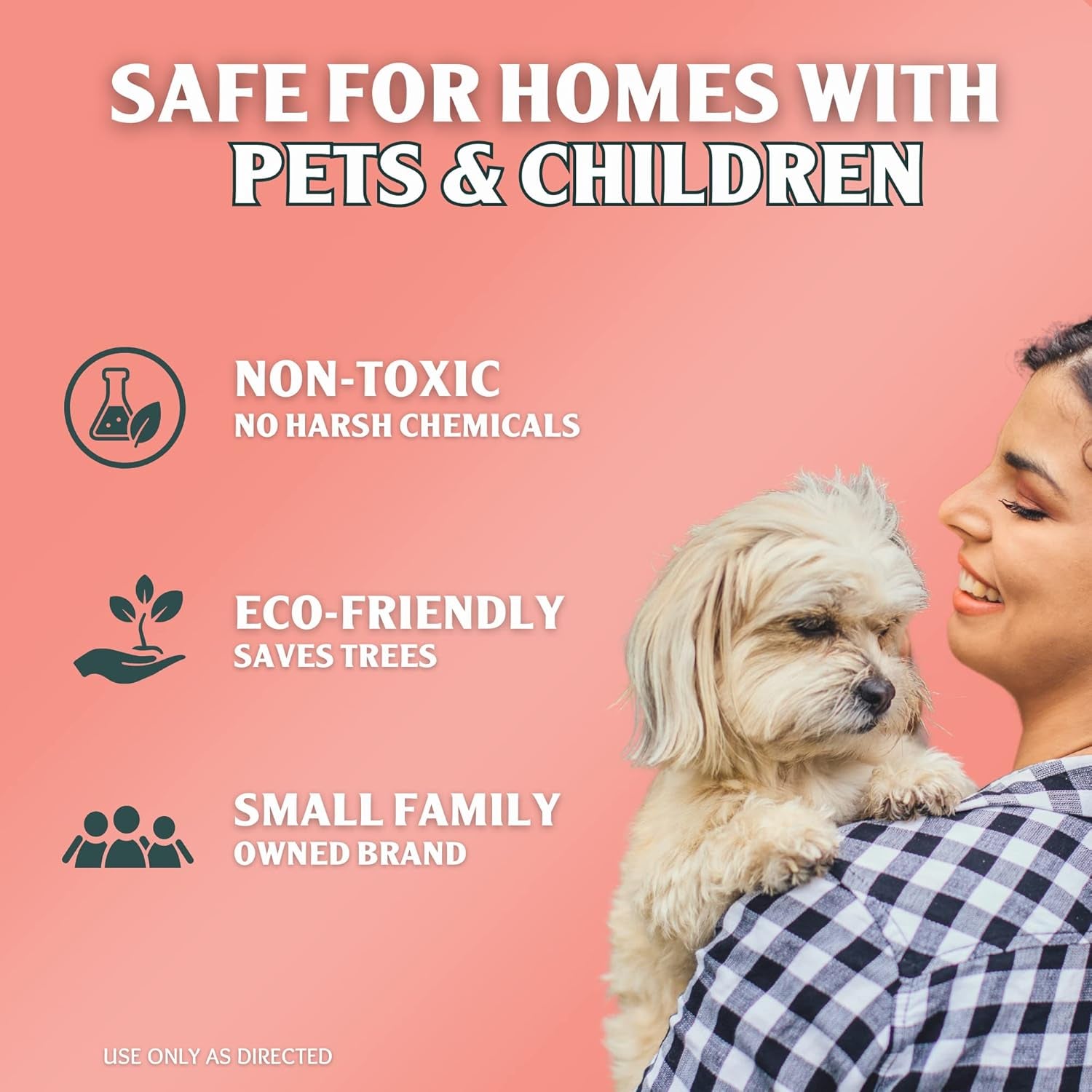 Pet Accident Cleanup for All Hard Surface - Non Toxic Quick Pet Mess Cleaner & Odor Remover for Urine, Poop, Vomit, Diarrhea & Potty Training 4 Pack (15Oz Each)