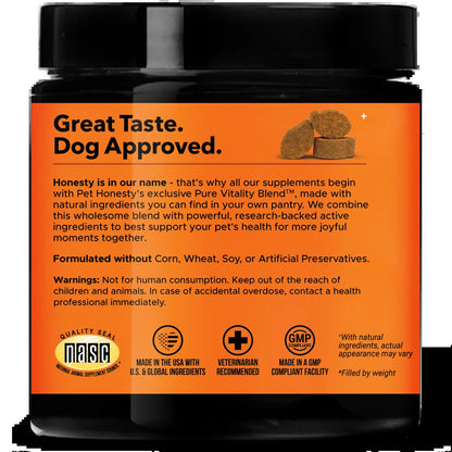 Pet Honesty Dog Hip + Joint Health Max Strength, Bacon Flavor, 90 Count Soft Chews