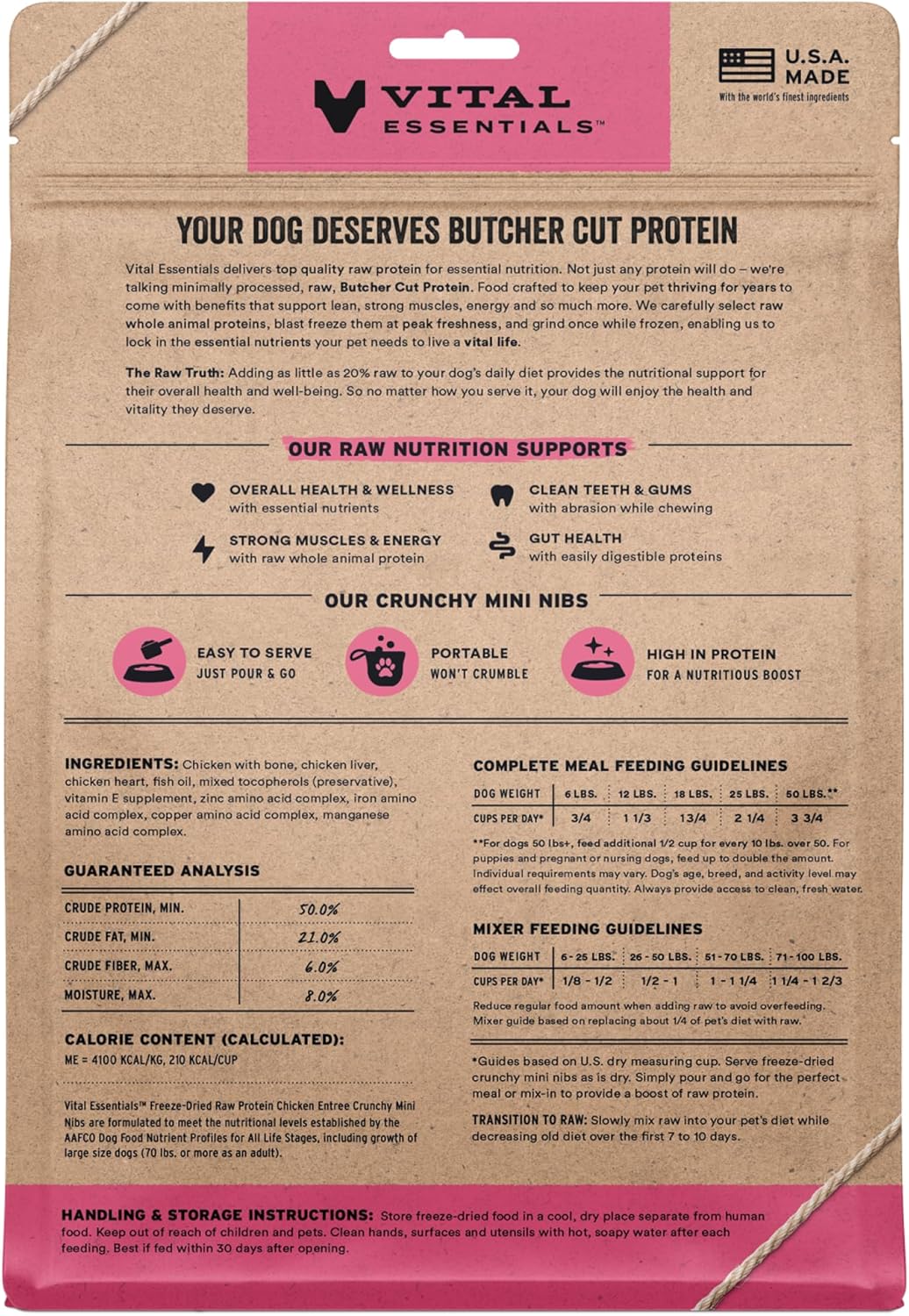 ® Freeze-Dried Raw Chicken Entree & Mixer Dog Food Crunchy Mini Nibs, 14 Oz
