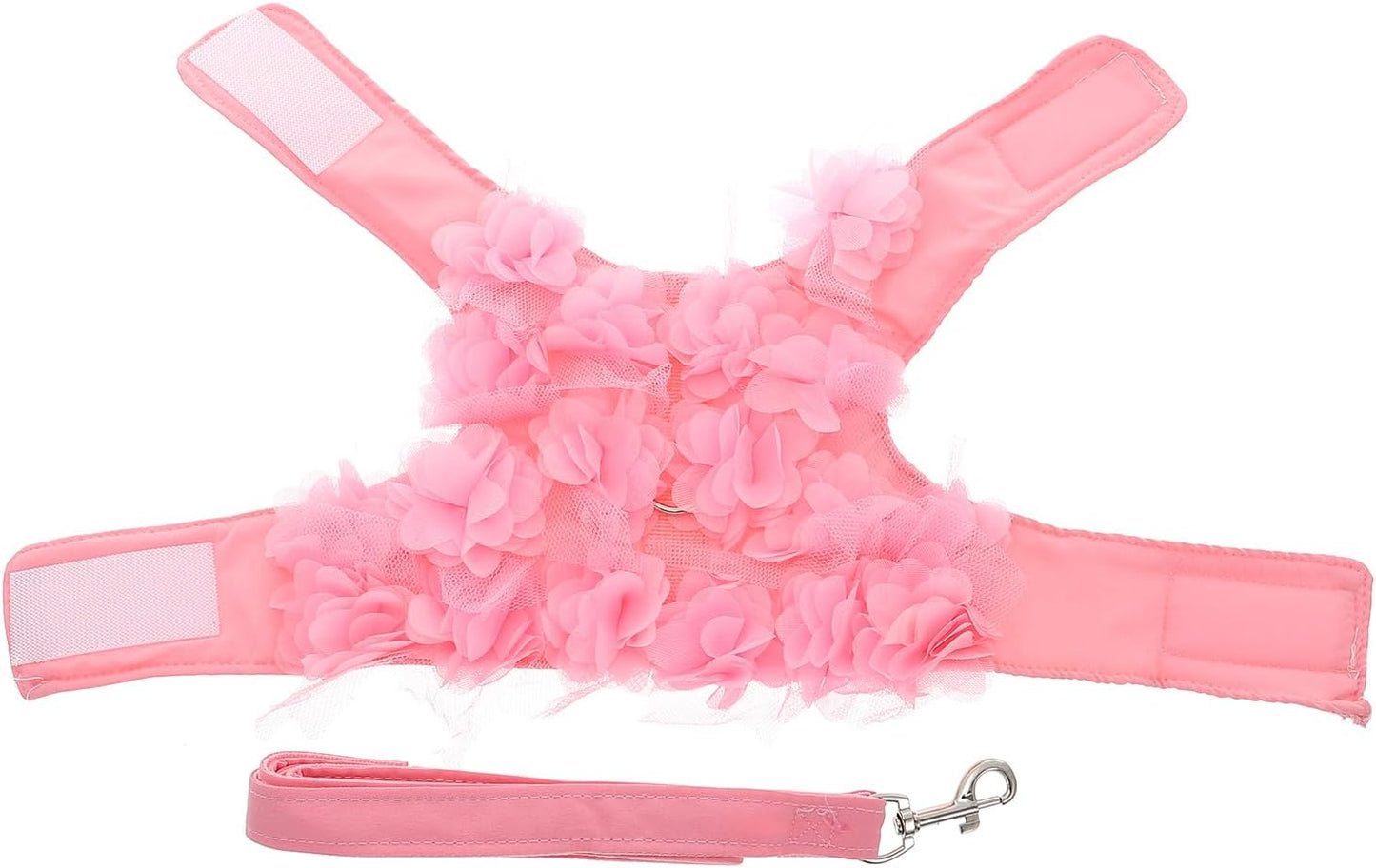 Floral Stereo Traction Rope Dogs Cats Breathable Spring Pet Leash Size Soft Mesh Vest Walking Running