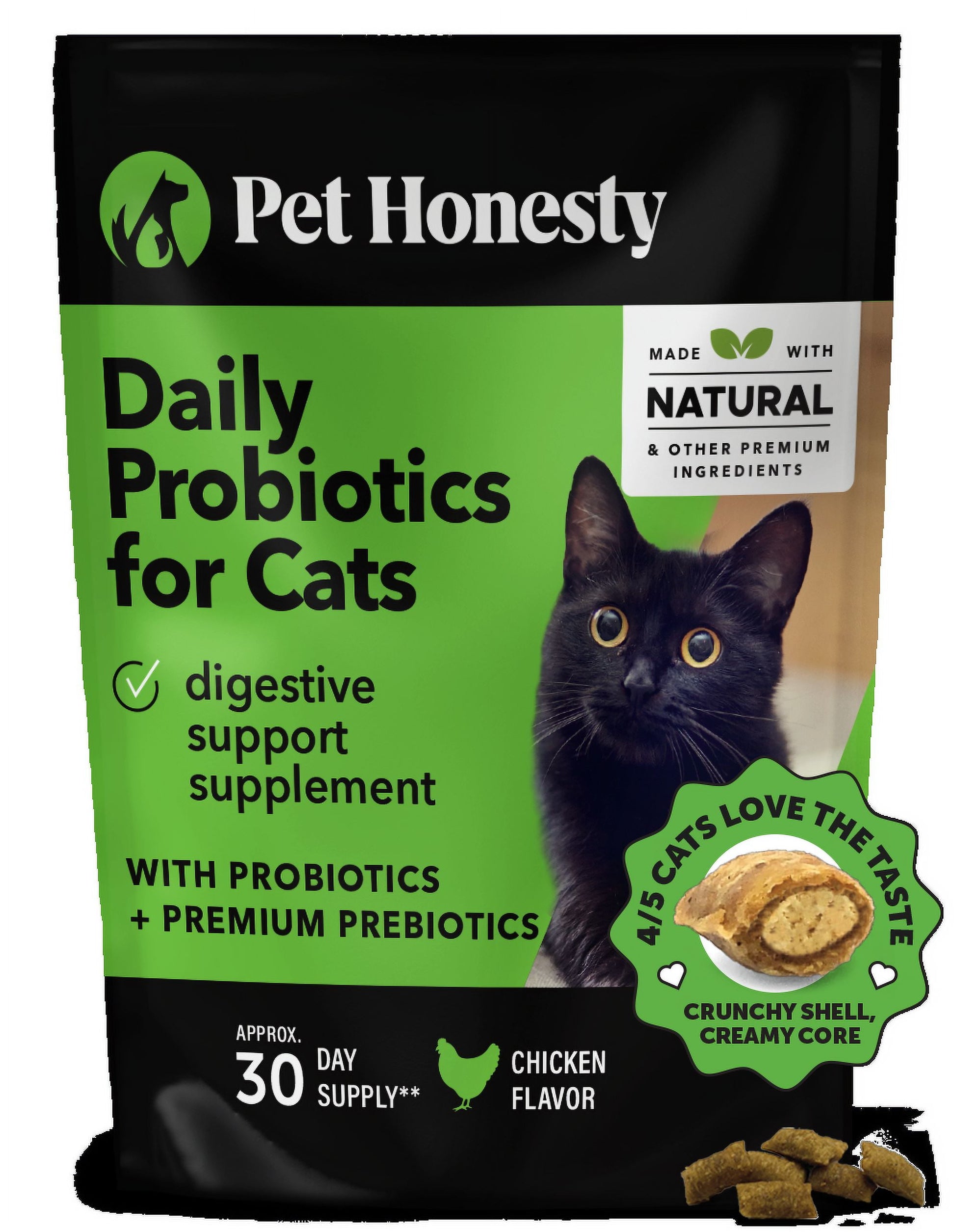 Dual Texture Probiotics Gut + Immune Health Supplement for Cats (Chicken Flavor)