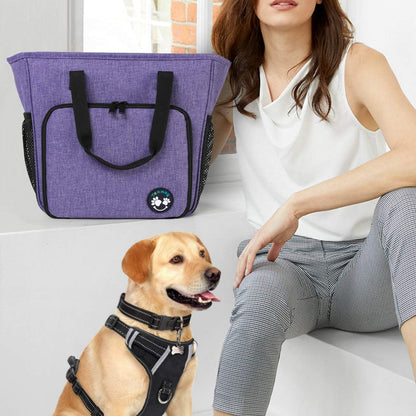Pet Grooming Tote, Dog Grooming Supplies Organizer Bag for Grooming Shears, Deshedding Tool, Towels, Shampoo and More, Purple
