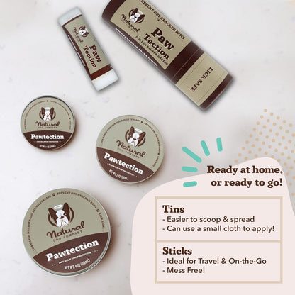 Pawtection Balm for Dogs, Dog Paw Protector, Moisturizing Dog Paw Balm for Dry, Cracked Pad, Protects Paw from Extreme Weather, Paw Lotion for Allergies & Itching (1 Oz Tin)