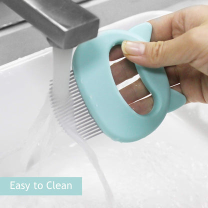 Pet Grooming Brush, Self-Cleaning Brush for Removes Tangles, and Loose Hair, Pet Brush with Release Button, Shedding Brush for Long and Short Haired Cats(Sapphire)