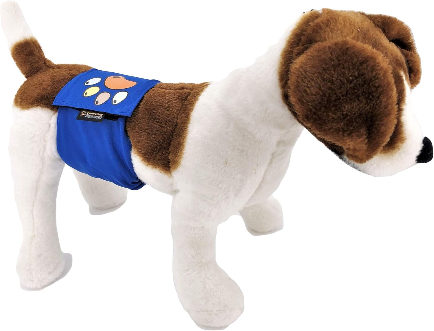 Pack of 3 Male Dog Diapers 4 - Layers of Absorbent Pads Waterproof Leak Proof Belly Band Wrap Washable (XL: Waist 20" - 26", Solid with Paw)