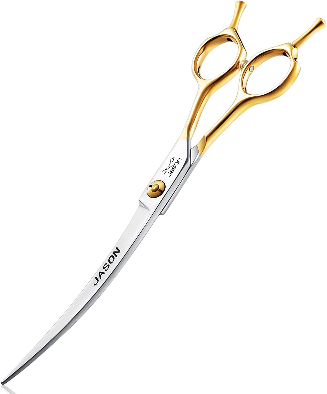 7.5" Curved Dog Grooming Scissors, Cats Grooming Shears Pets Trimming Kit for Right Handed Groomers, Sharp, Comfortable Shear